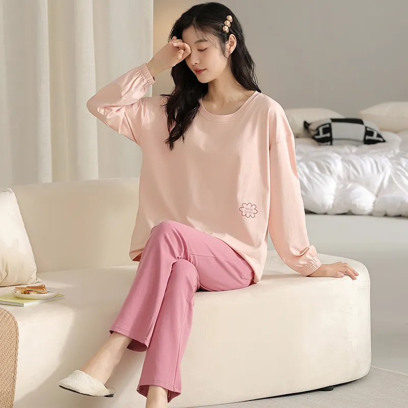 Floating Light Islands Pajama Set Women's Gift Box Set Peach-4