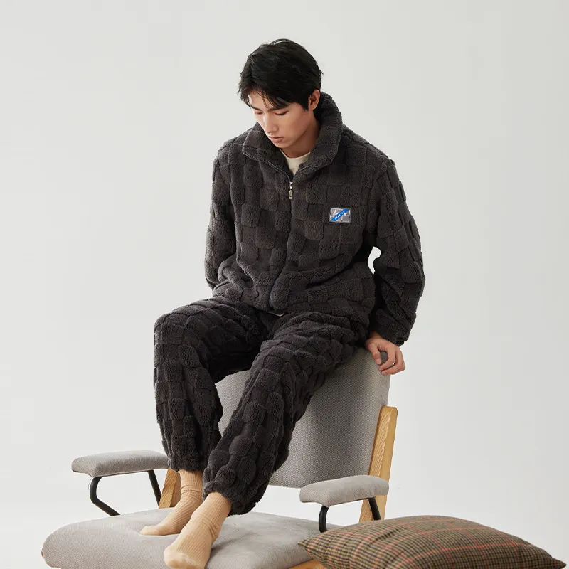 Floating light islands Men Pajama Sets-5