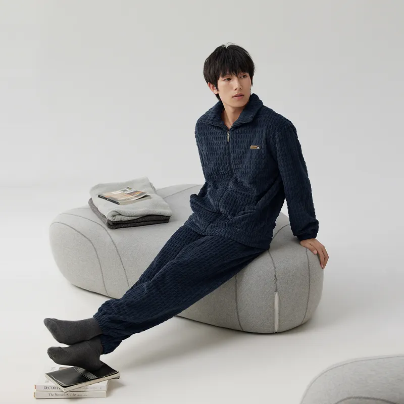 Floating light islands Men Pajama Sets-5