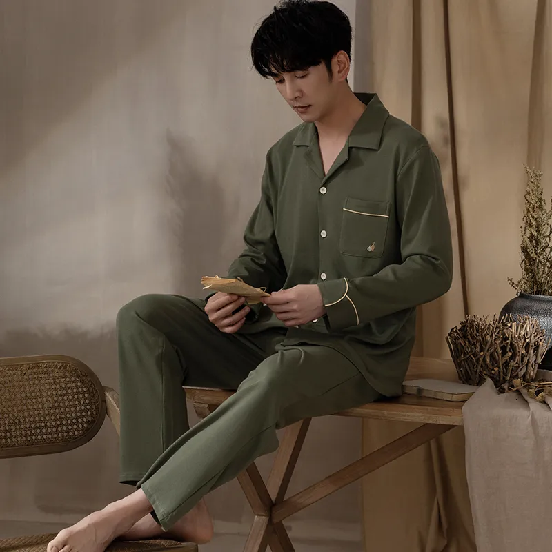 Floating Light Islands Pajama Set Men's Gift Box Set Gray-3