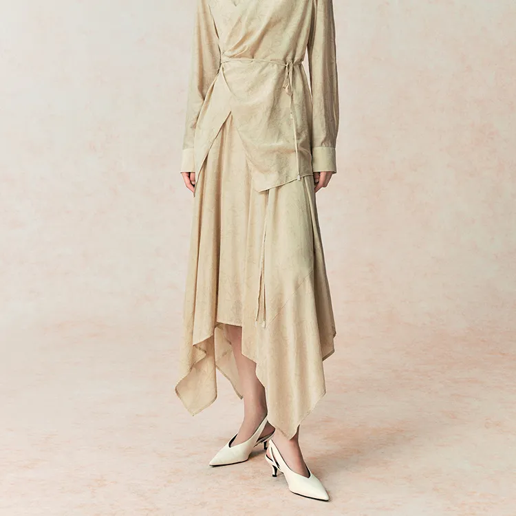 PEACEBIRD Casual Long Skirts Women's-7