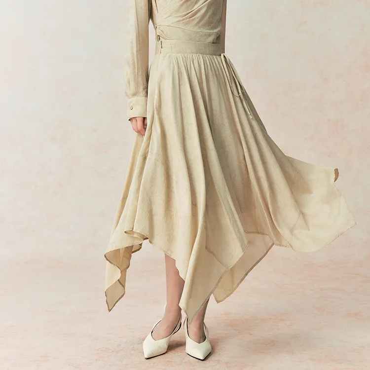 PEACEBIRD Casual Long Skirts Women's-8