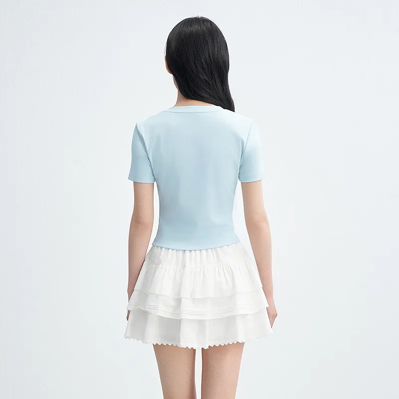 LEDIN T Shirt Women's Melted Ice Blue In Stock-2