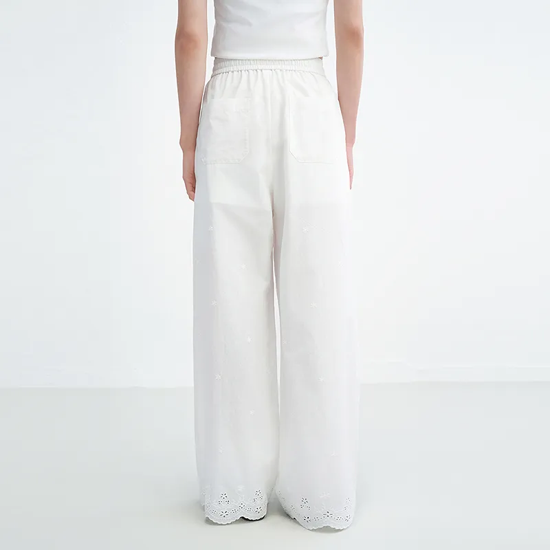 LEDIN Casual Pants Women's White-5