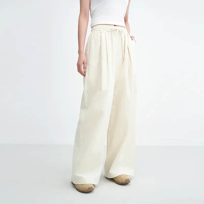 LEDIN Casual Pants Women's Coconut Milk White-4