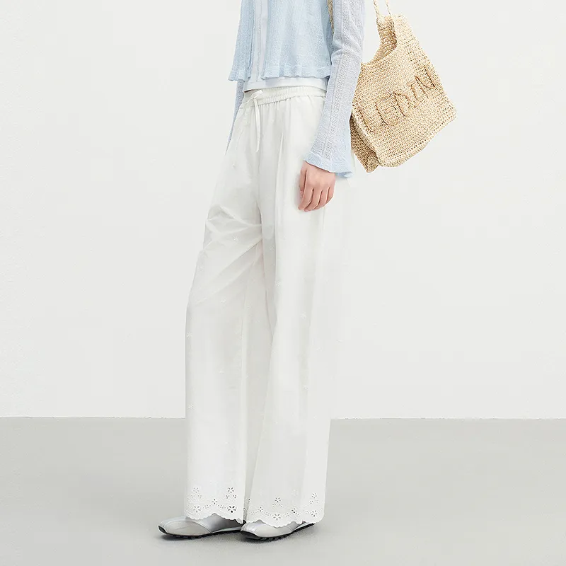 LEDIN Casual Pants Women's White-4