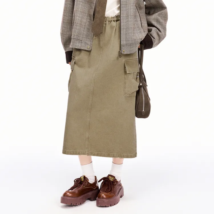 LEDIN Casual Long Skirt Women's Taupetastic Taupe-2