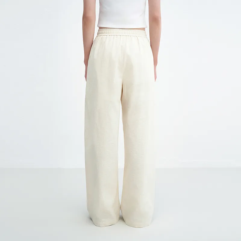 LEDIN Casual Pants Women's Coconut Milk White-5