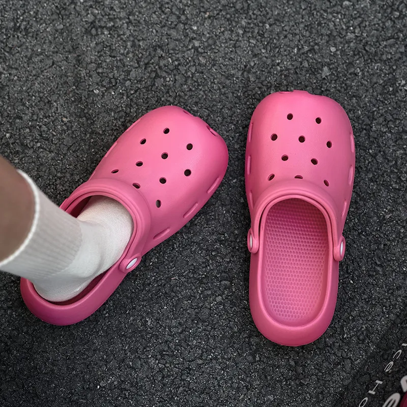 Lymia Closed Toe Clogs With Platform Soft And Springy EVA Slippers Summer Breathable Slip Resistant Odor Resistant-5