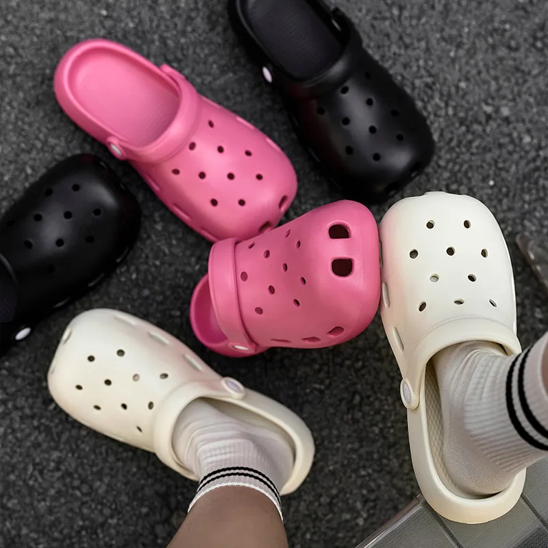 Lymia Closed Toe Clogs With Platform Soft And Springy EVA Slippers Summer Breathable Slip Resistant Odor Resistant-3