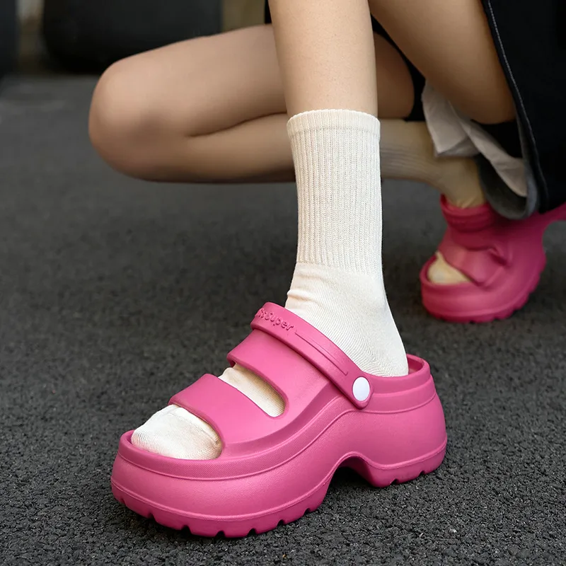 Yu Pu Fashion Trend Platform Squashy And Bouncy Feeling EVA Slippers Summer Slip Resistant Beach, Home Slippers-2