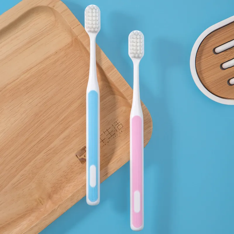 XIAONIULIXIANJI 2 Pcs Set Toothbrush Soft Bristles Supermarket Set Large Brush Hole High Density Couple Toothbrush-8