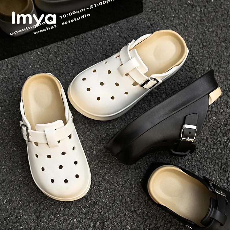 Yu Pu Vintage Slip Resistant Breathable Eva Clogs Slip on Mules Platform Closed Toe, Slippers-2