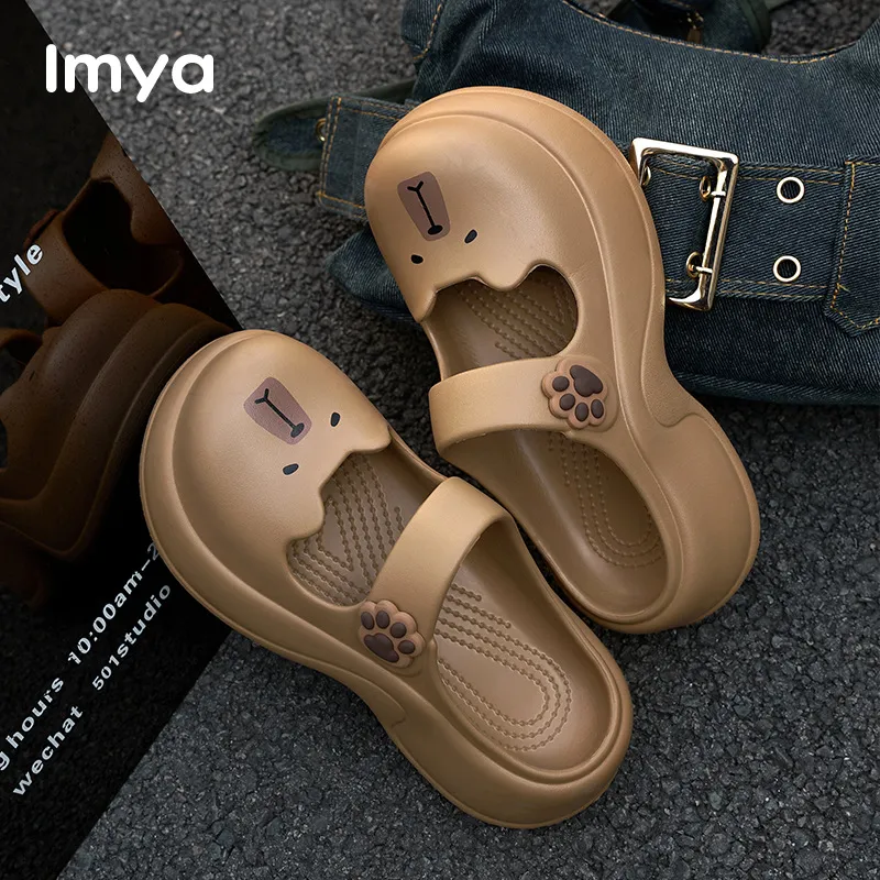 Yu Pu EVA Cartoon Height Increasing Platform Summer Slip Resistant Home Slippers-1