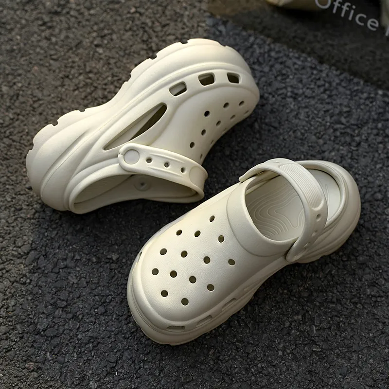 Lymia Clogs Height Increasing Platform Squashy And Bouncy Feeling Closed Toe Summer Slip Resistant EVA Slippers-3