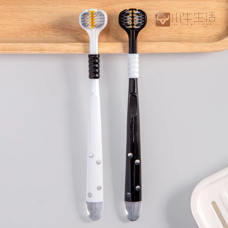XIAONIULIXIANJI Adults Three-Sided Soft Bristle Premium Toothbrush Single 2-Pack Spiral Bristles-5