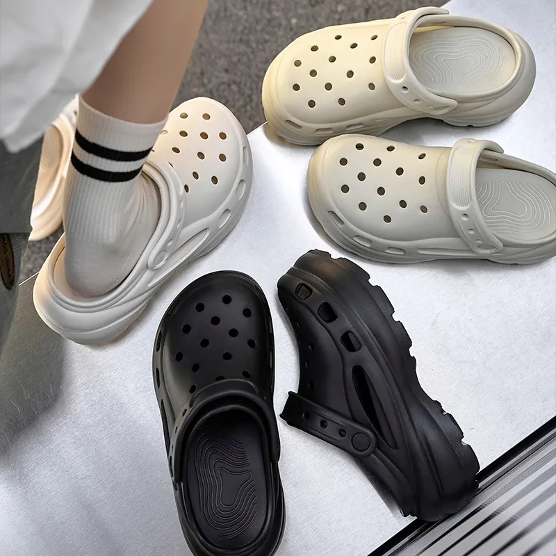 Lymia Clogs Height Increasing Platform Squashy And Bouncy Feeling Closed Toe Summer Slip Resistant EVA Slippers-5