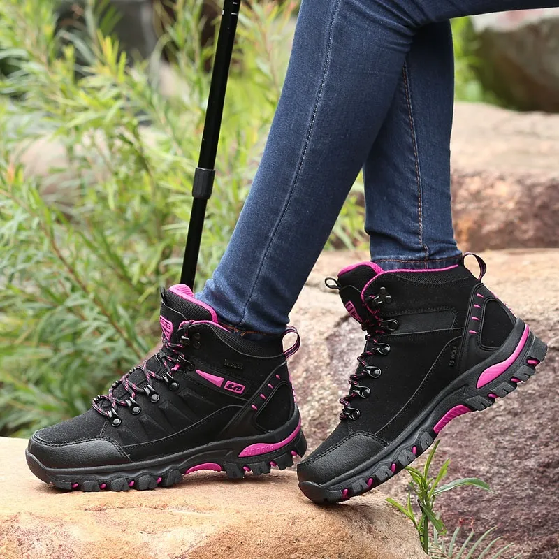 Scout Wolf Mid Top Athletic Shoes/Hiking & Trekking Shoes Unisex Black Red-6