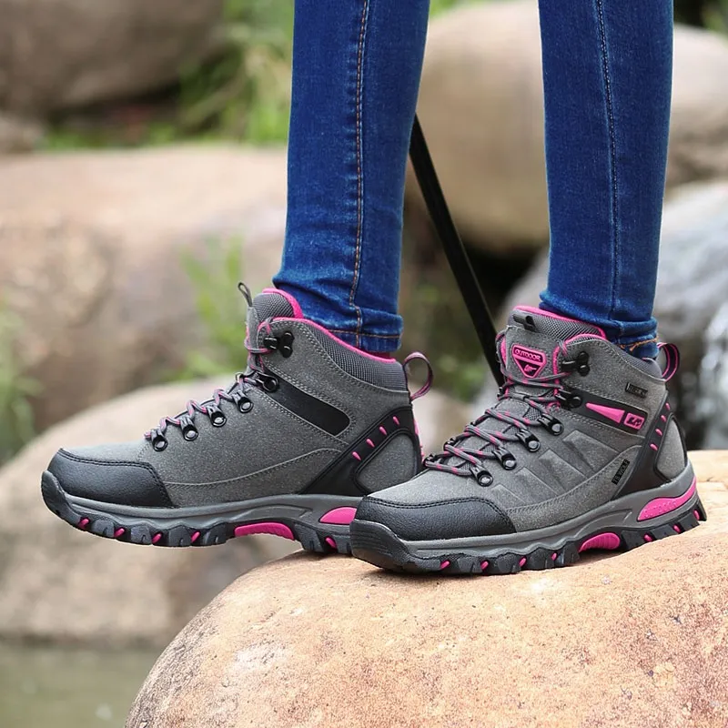 Scout Wolf Mid Top Athletic Shoes/Hiking & Trekking Shoes Unisex Gray Pink-9