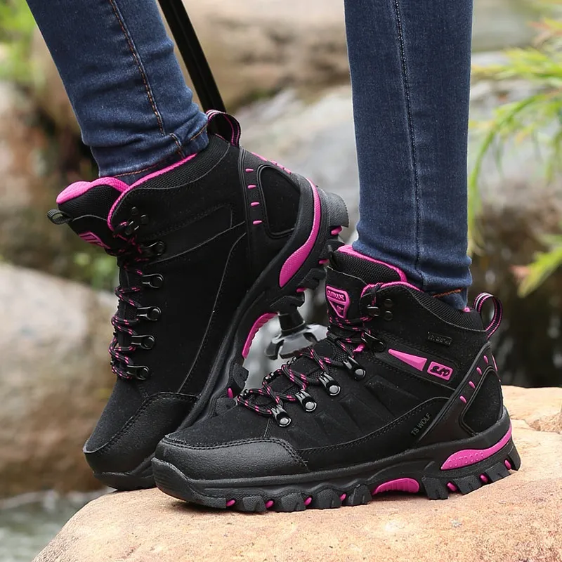 Scout Wolf Mid Top Athletic Shoes/Hiking & Trekking Shoes Unisex Black Red-9