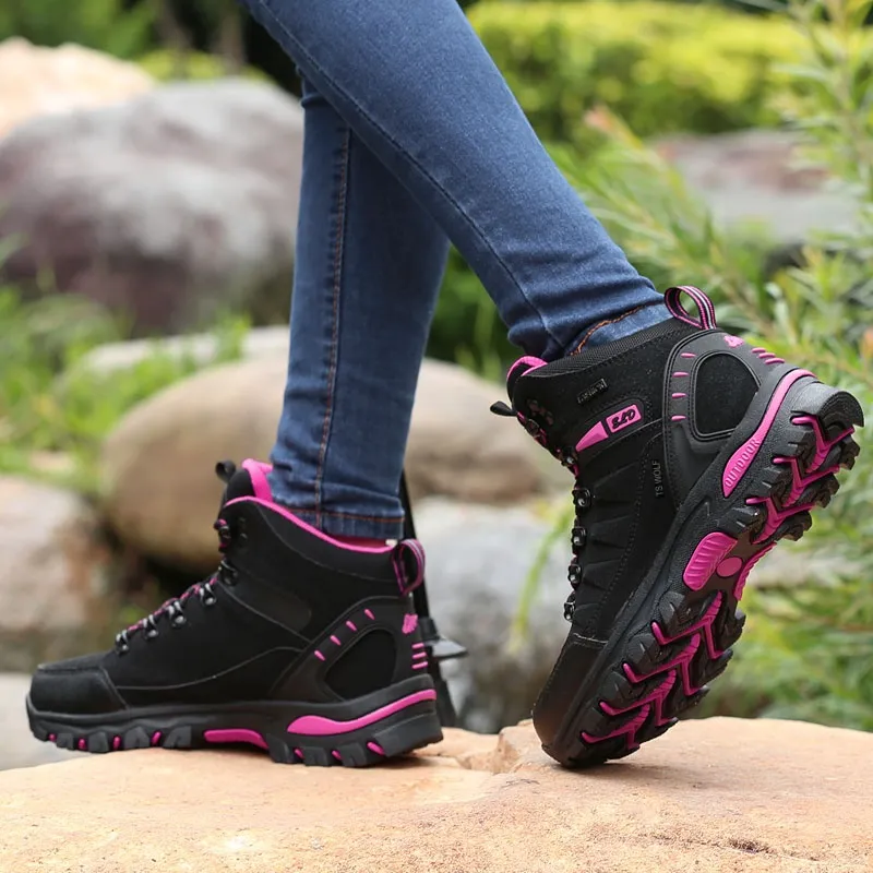 Scout Wolf Mid Top Athletic Shoes/Hiking & Trekking Shoes Unisex Black Red-8