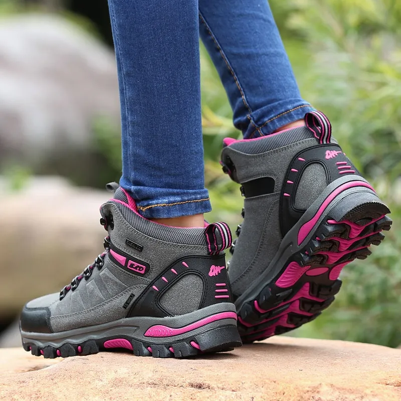 Scout Wolf Mid Top Athletic Shoes/Hiking & Trekking Shoes Unisex Gray Pink-6