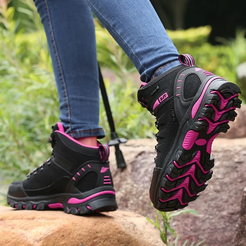 Scout Wolf Mid Top Athletic Shoes/Hiking & Trekking Shoes Unisex Black Red-5