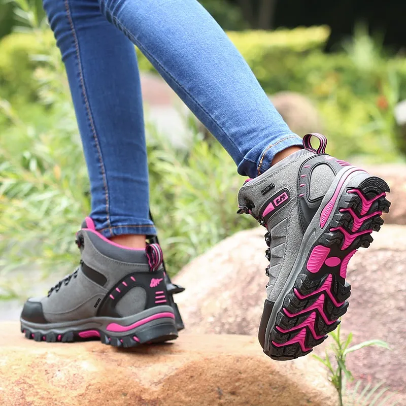 Scout Wolf Mid Top Athletic Shoes/Hiking & Trekking Shoes Unisex Gray Pink-8