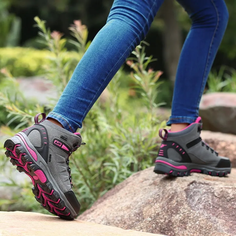 Scout Wolf Mid Top Athletic Shoes/Hiking & Trekking Shoes Unisex Gray Pink-5