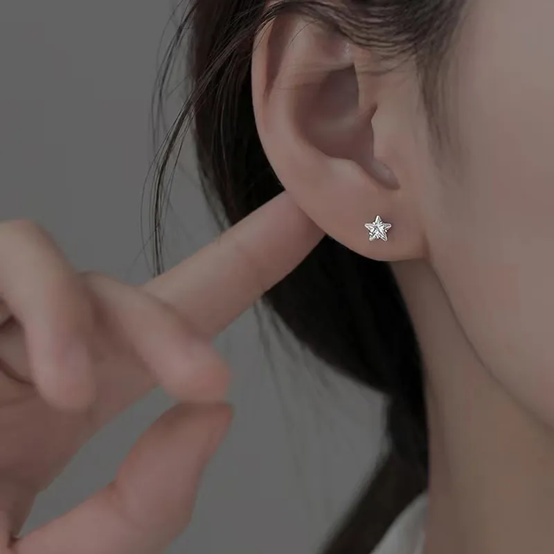 Mrs. Kra S925 Silver Stud Earrings Women's-2