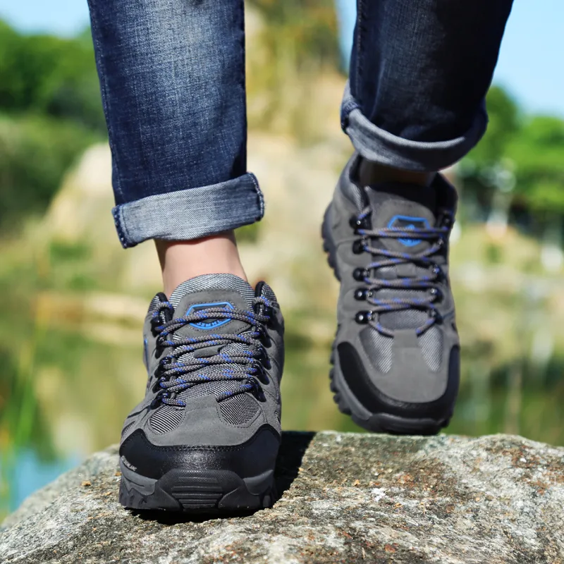 GESENLANG Low Top Outdoor Shoes Men's Gray-7