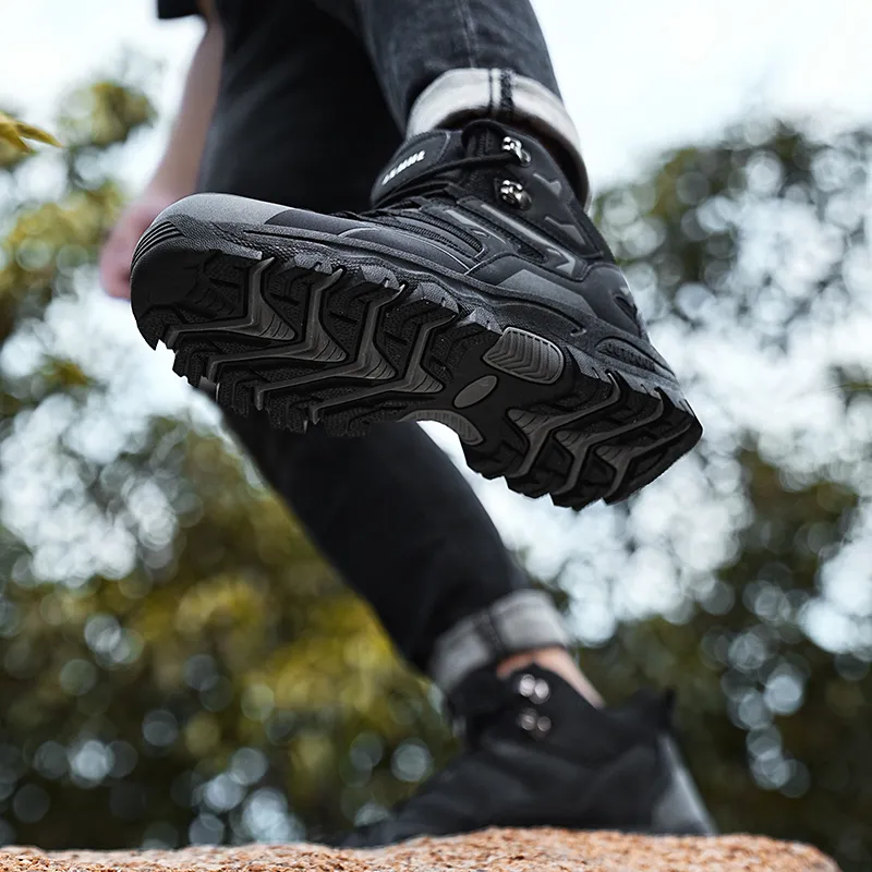 GESENLANG High Top Outdoor Shoes Men's Black-8