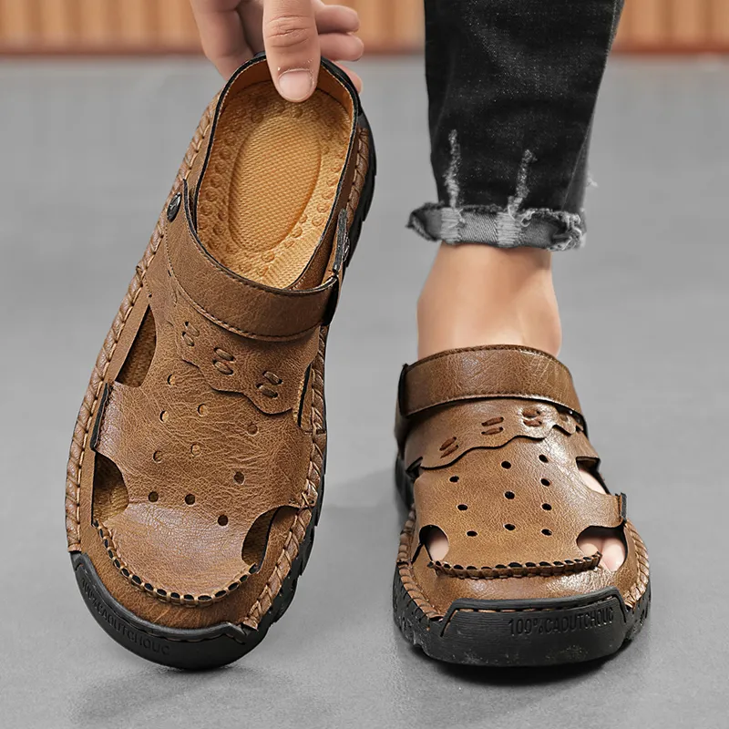 GESENLANG Slip Resistant Abrasion Resistant Closed Toe Slippers Men's-8
