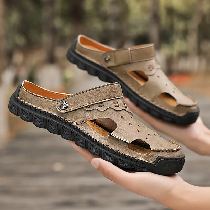 GESENLANG Slip Resistant Abrasion Resistant Closed Toe Slippers Men's-1