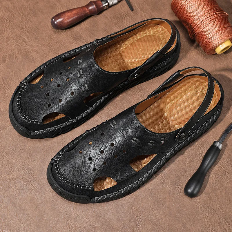 GESENLANG Slip Resistant Abrasion Resistant Closed Toe Slippers Men's-12