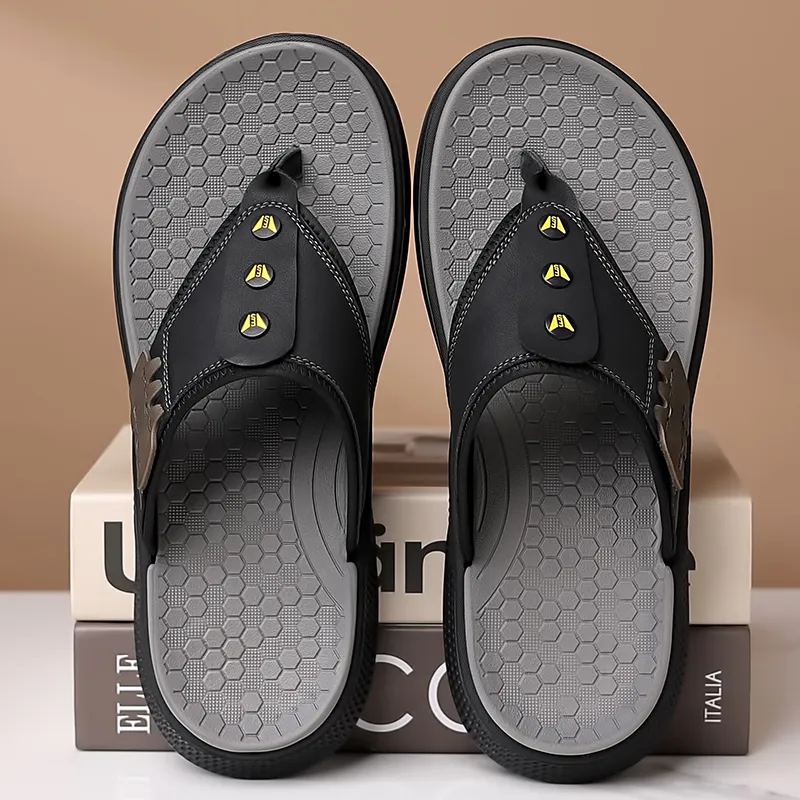 GESENLANG Abrasion Resistant Slip Resistant Flip Flops Men's-7
