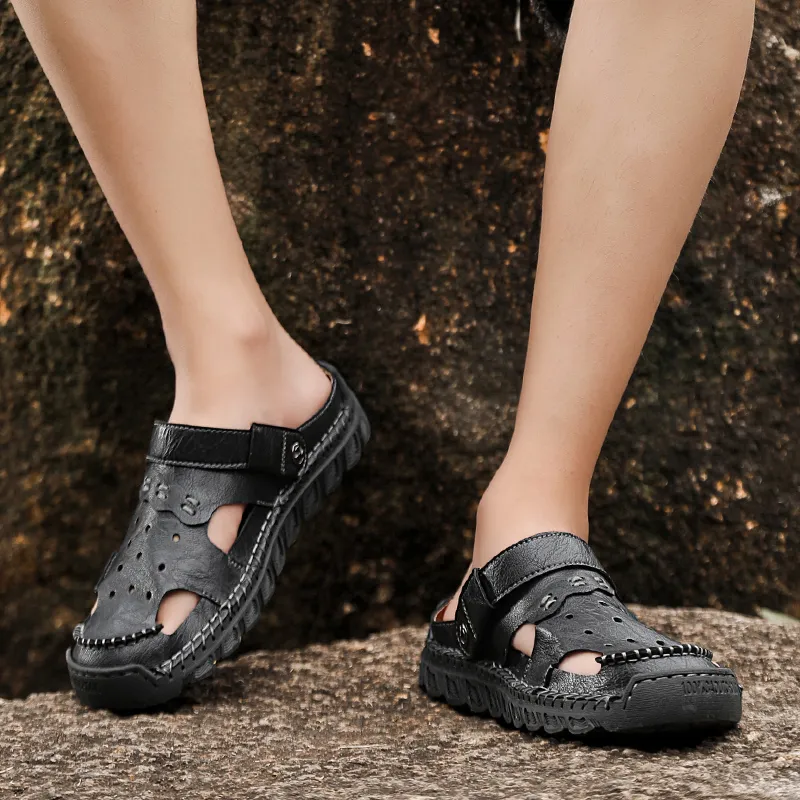 GESENLANG Slip Resistant Abrasion Resistant Closed Toe Slippers Men's-13