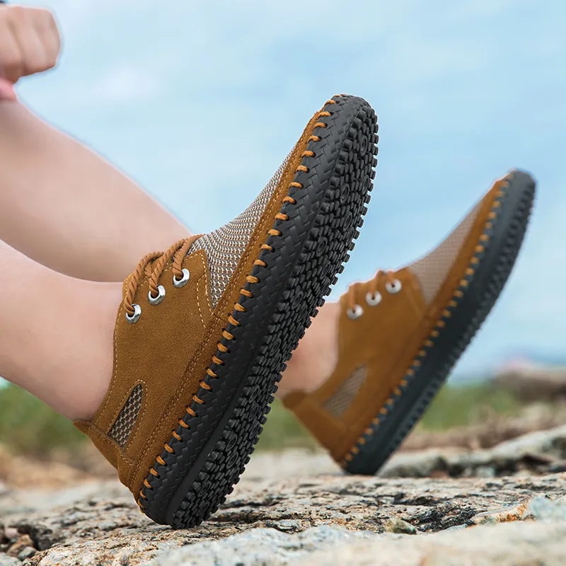 GESENLANG Anti Slip Wear Resistant Low Top Casual Shoes Men's-13