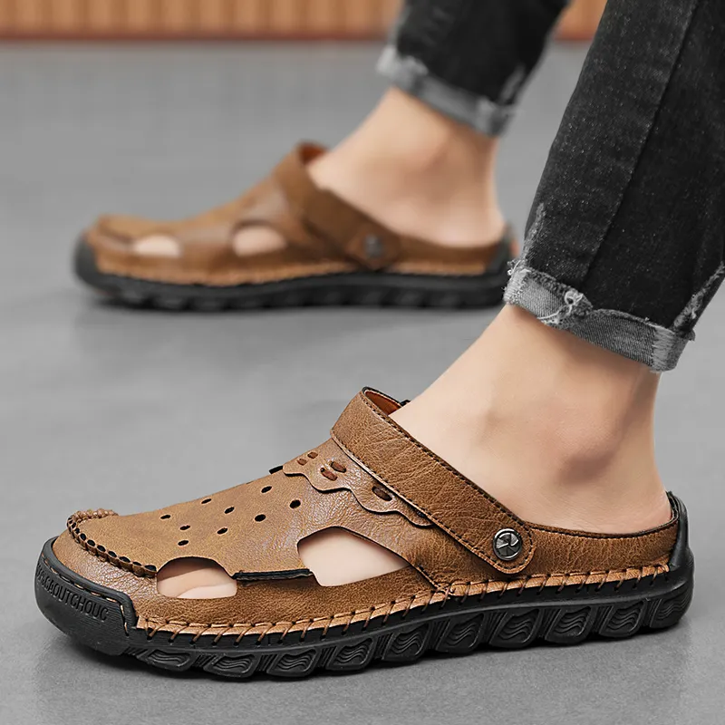 GESENLANG Slip Resistant Abrasion Resistant Closed Toe Slippers Men's-9