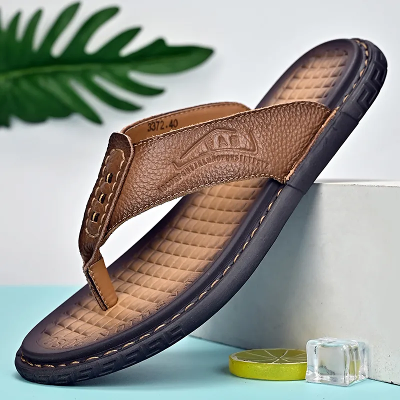 GESENLANG Abrasion Resistant Slip Resistant Flip Flops Men's-1