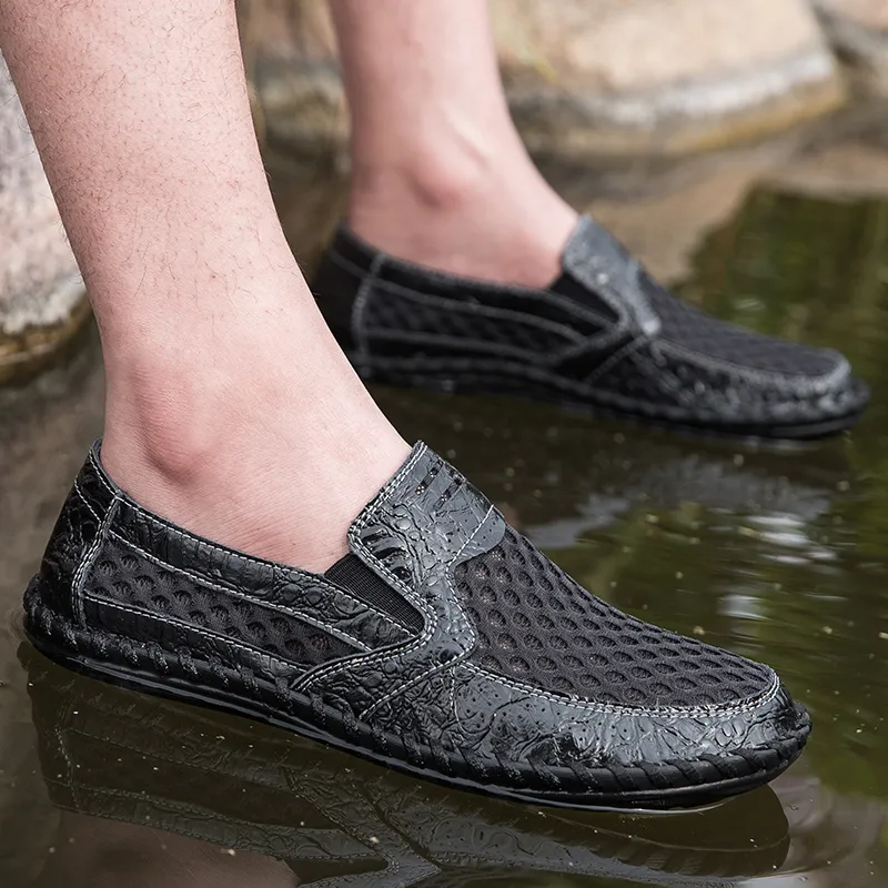 GESENLANG Slip Resistant And Breathable Low Top Casual Shoes Men's-3