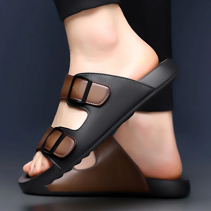 GESENLANG Slip Resistant Abrasion Resistant Cushioning Slide Slippers Men's-2