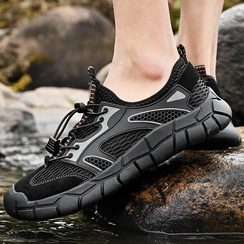 GESENLANG Slip Resistant, Waterproof, And Breathable River Trekking Shoes Men's-2