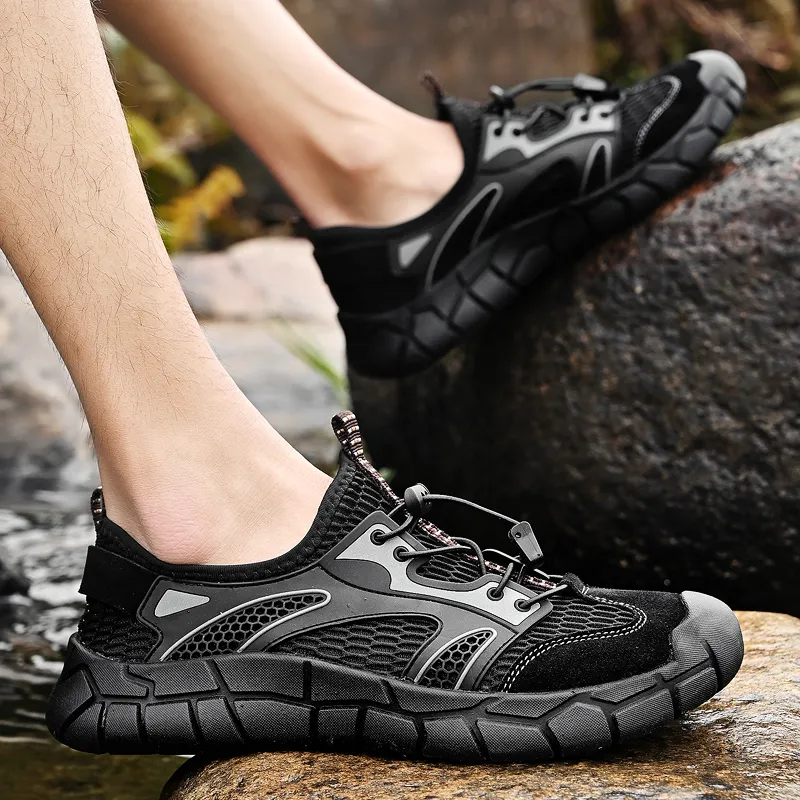 GESENLANG Slip Resistant, Waterproof, And Breathable River Trekking Shoes Men's-3