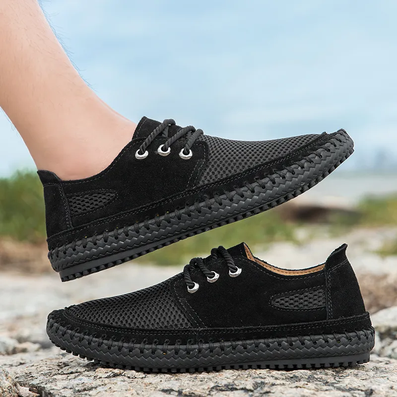 GESENLANG Anti Slip Wear Resistant Low Top Casual Shoes Men's-3