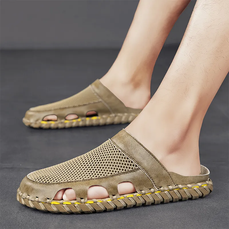 GESENLANG Slip Resistant Abrasion Resistant Closed Toe Slippers Men's-2