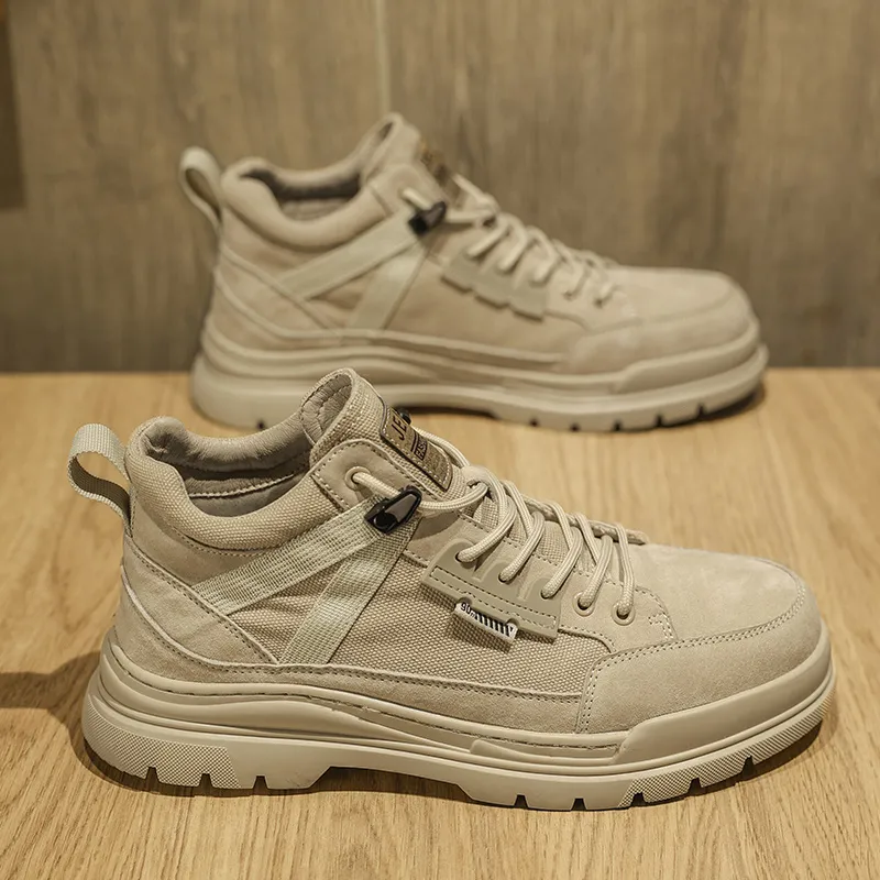 GESENLANG Abrasion Resistant Cushioning Slip Resistant Mid Top Casual Shoes Men's-6