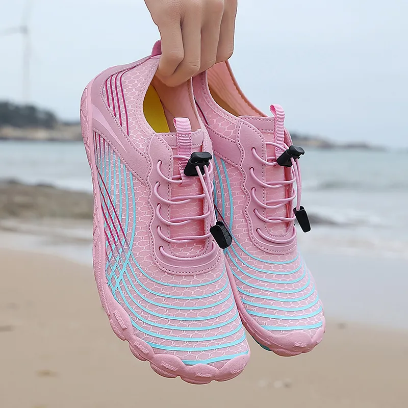 GESENLANG Slip Resistant, Breathable, Quick Dry River Trekking Shoes Women's Pink-6
