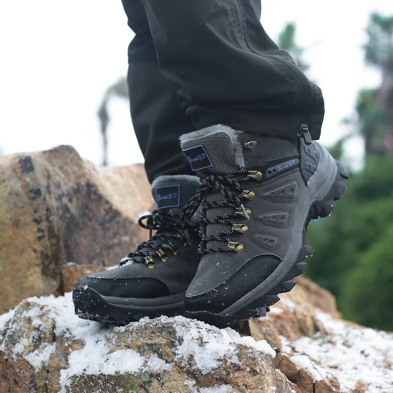 GESENLANG High Top Outdoor Shoes Men's Gray-4