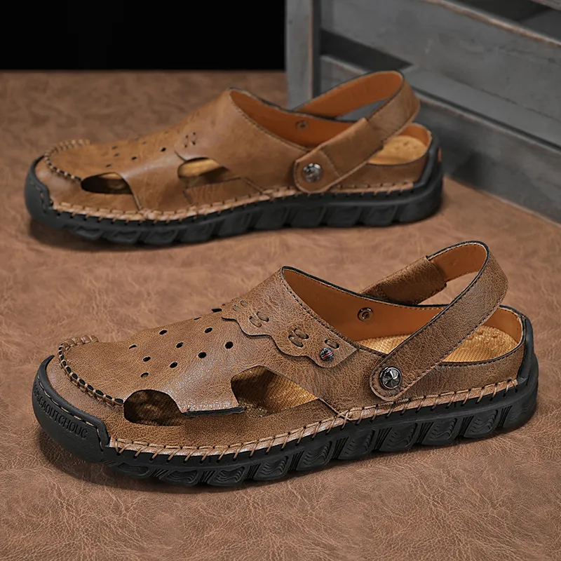 GESENLANG Slip Resistant Abrasion Resistant Closed Toe Slippers Men's-7